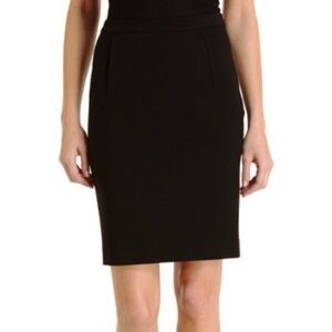 Diane Von Furstenberg DVF Black Stretch Ponte Kimmie Pencil Skirt EUC Size 8